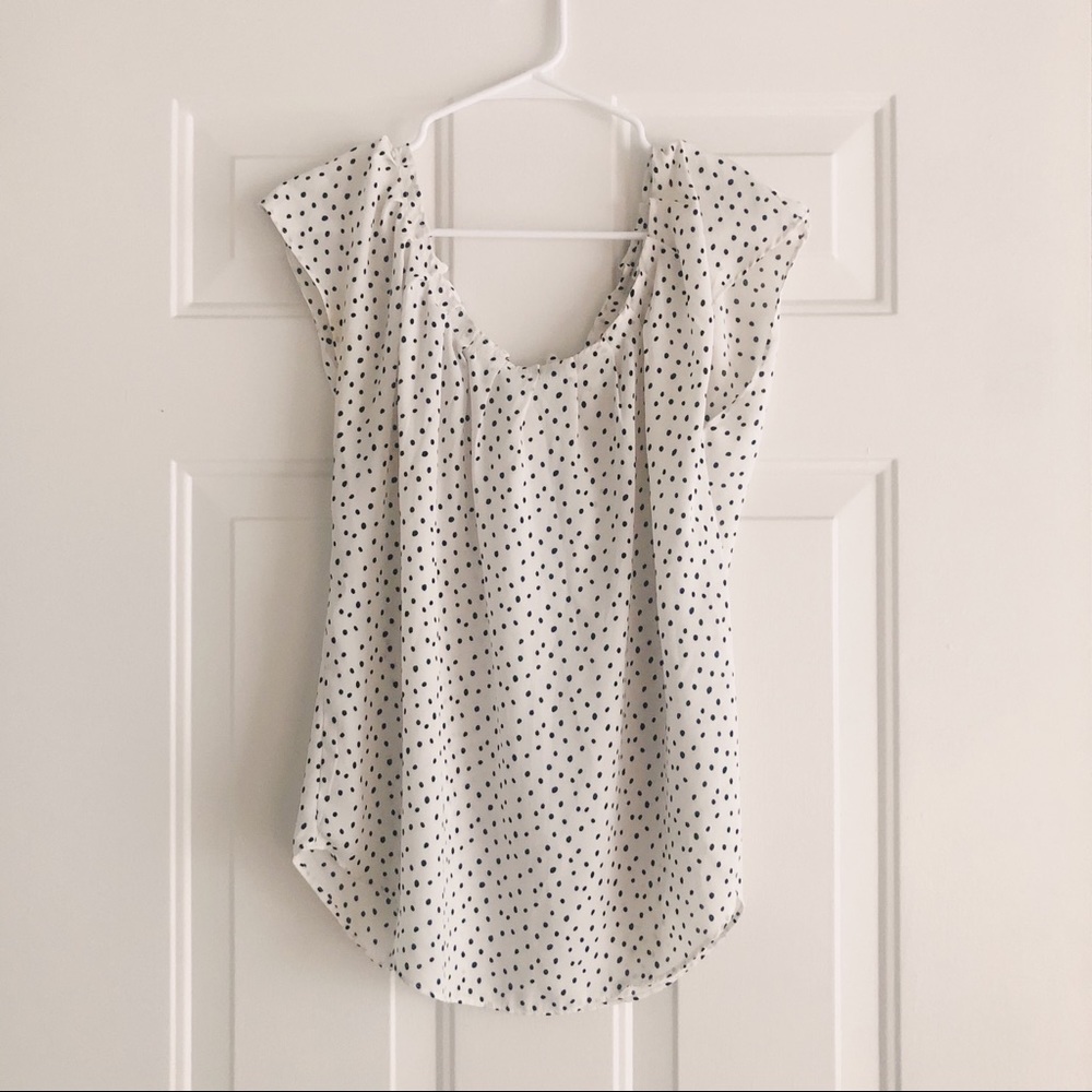 Lauren Conrad Polka Dotted Dressy Top